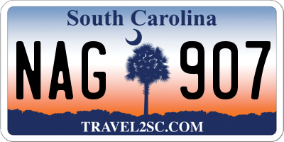 SC license plate NAG907