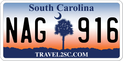 SC license plate NAG916
