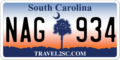 SC license plate NAG934
