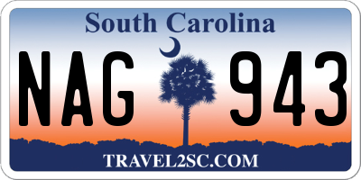 SC license plate NAG943