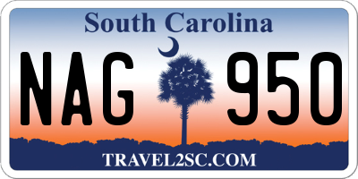 SC license plate NAG950