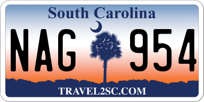 SC license plate NAG954