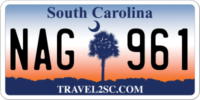 SC license plate NAG961