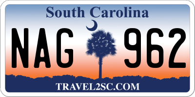 SC license plate NAG962