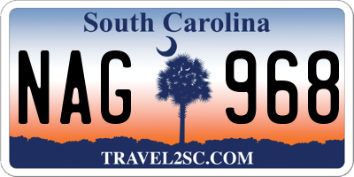 SC license plate NAG968