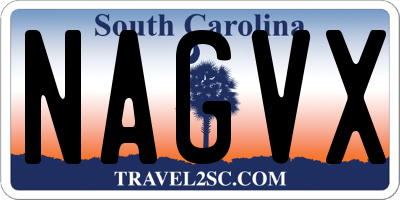 SC license plate NAGVX