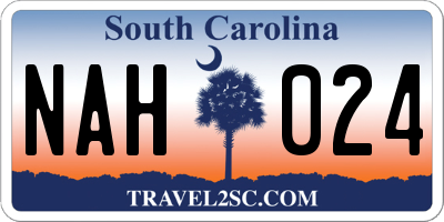 SC license plate NAH024