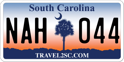 SC license plate NAH044