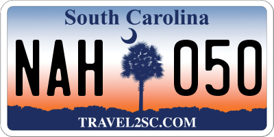 SC license plate NAH050
