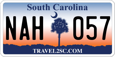 SC license plate NAH057