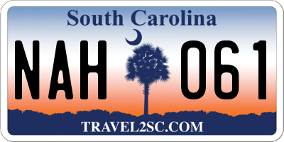 SC license plate NAH061