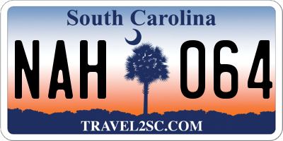 SC license plate NAH064
