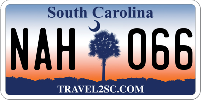 SC license plate NAH066