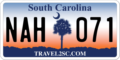 SC license plate NAH071