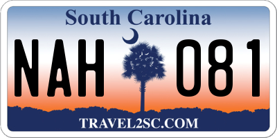 SC license plate NAH081
