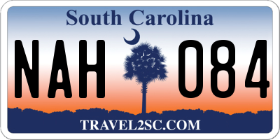 SC license plate NAH084