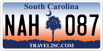 SC license plate NAH087