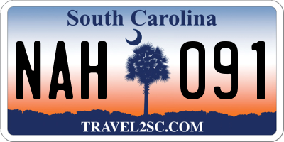 SC license plate NAH091