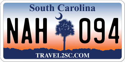 SC license plate NAH094