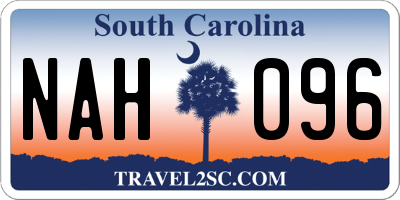SC license plate NAH096
