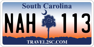 SC license plate NAH113