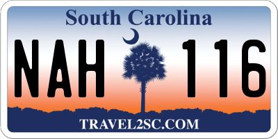 SC license plate NAH116