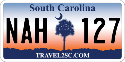 SC license plate NAH127
