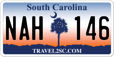 SC license plate NAH146