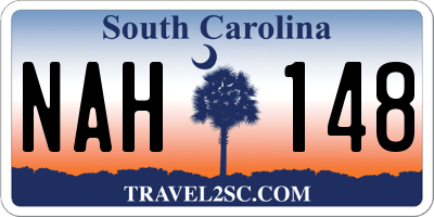 SC license plate NAH148