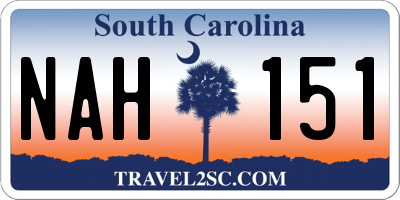 SC license plate NAH151