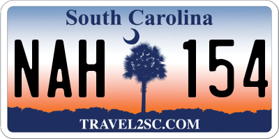 SC license plate NAH154