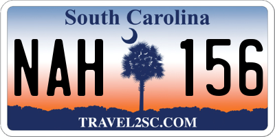SC license plate NAH156