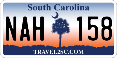 SC license plate NAH158