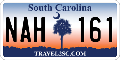 SC license plate NAH161