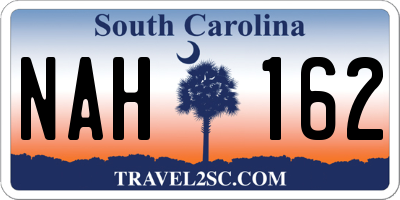 SC license plate NAH162