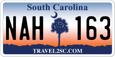 SC license plate NAH163