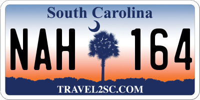SC license plate NAH164