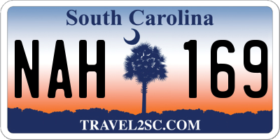 SC license plate NAH169