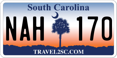 SC license plate NAH170