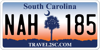 SC license plate NAH185