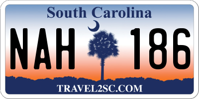 SC license plate NAH186