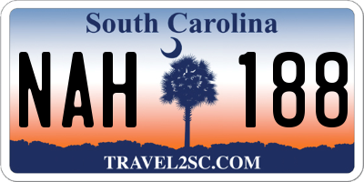 SC license plate NAH188