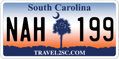 SC license plate NAH199