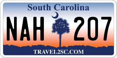 SC license plate NAH207