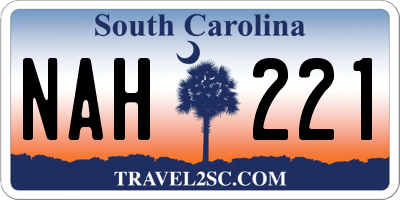 SC license plate NAH221