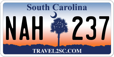 SC license plate NAH237