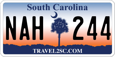 SC license plate NAH244