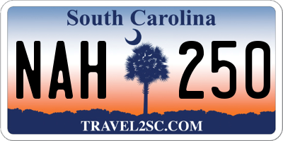 SC license plate NAH250