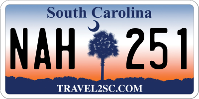 SC license plate NAH251