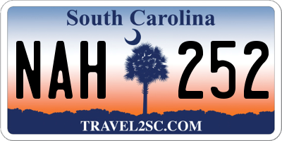 SC license plate NAH252